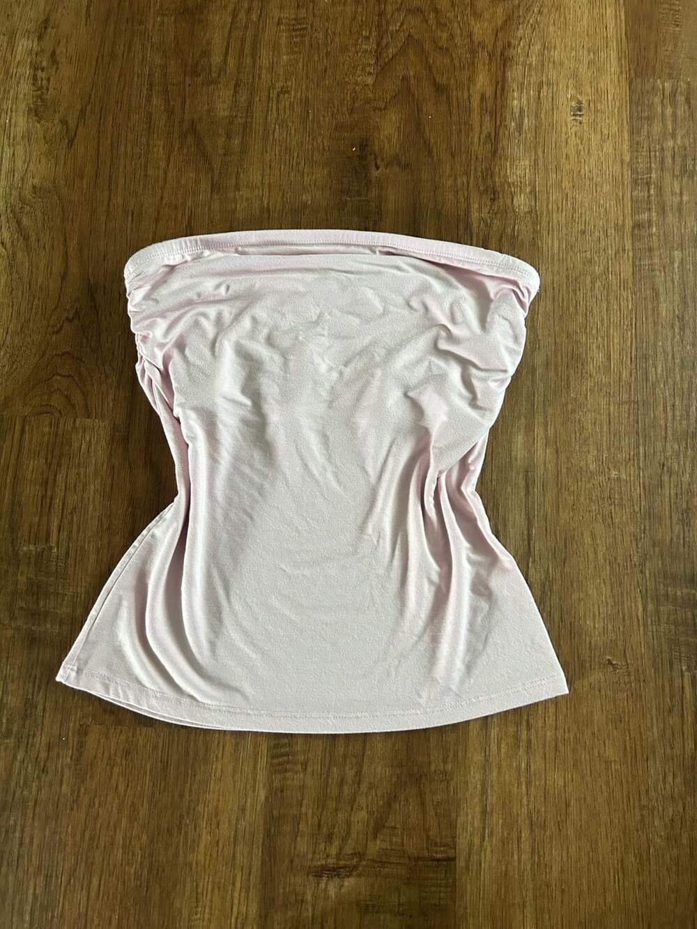 Y2K Antistar Tube Soft Pink Ruched Bandeau